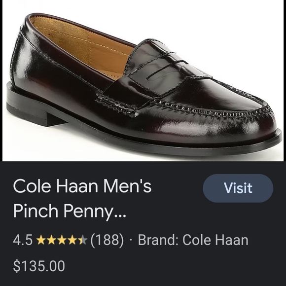 Cole Haan Mens Pinch Penny Loafers Two Tone Brown Slip On Tassels Chic main image 9